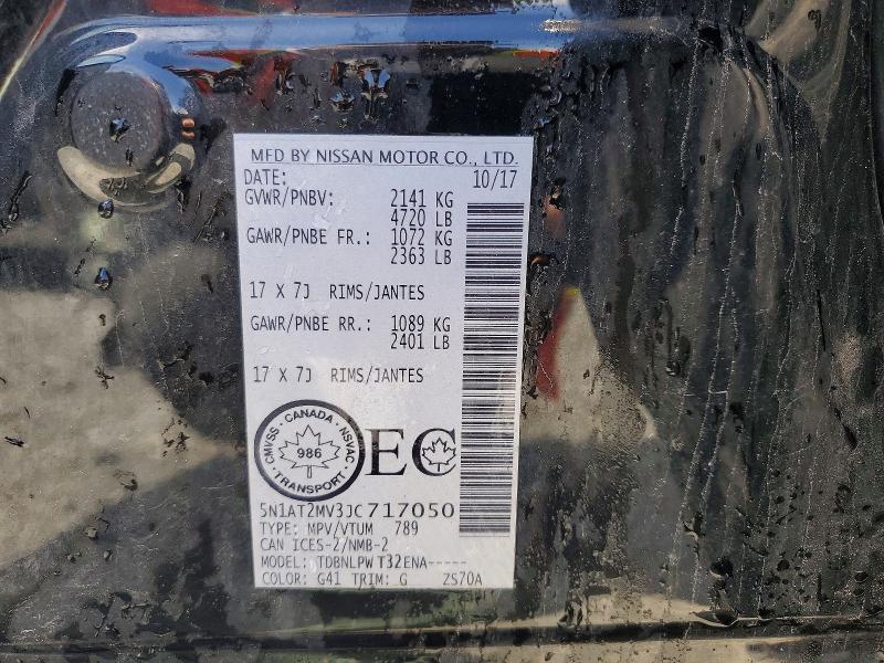 Продажа на аукционе авто 2018 Nissan Rogue, vin: 5N1AT2MV3JC717050, номер лота: 52473106