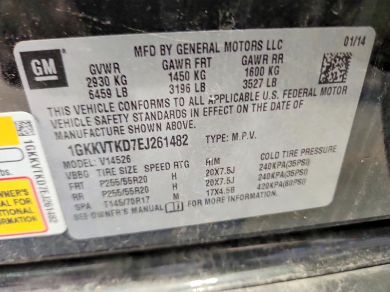 Продажа на аукционе авто 2014 Gmc Acadia, vin: 1GKKVTKD7EJ261482, номер лота: 52357106
