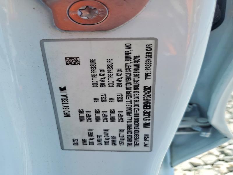 Продаж на аукціоні авто 2022 Tesla Model 3, vin: 5YJ3E1EB9NF324202, номер лоту: 53724076