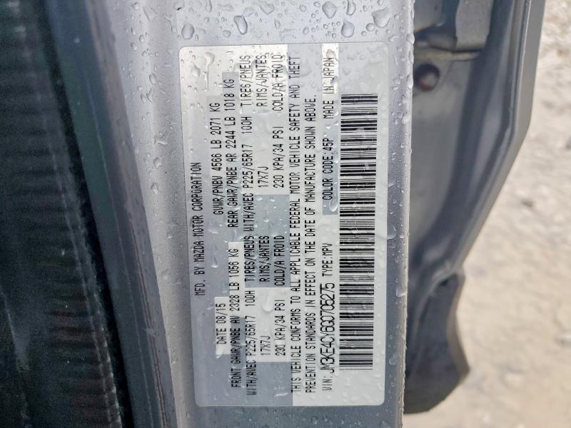 54543336 :رقم المزاد ، JM3KE4CY6G0705275 vin ، 2016 Mazda Cx-5 مزاد بيع