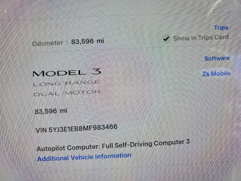 Aukcja sprzedaży 2021 Tesla Model 3, vin: 5YJ3E1EB8MF983466, numer aukcji: 52135336
