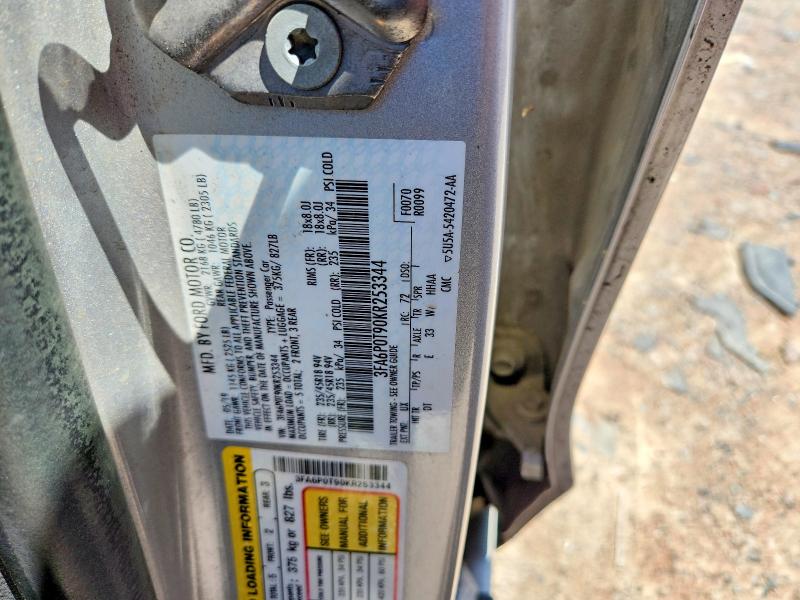 54543936 :رقم المزاد ، 3FA6P0T90KR253344 vin ، 2019 Ford Fusion مزاد بيع