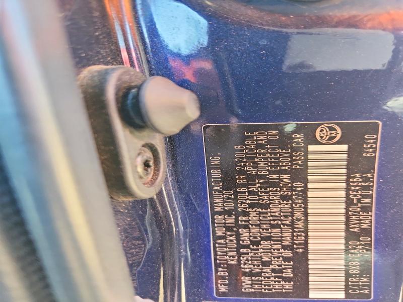 Продаж на аукціоні авто 2021 Toyota Camry, vin: 4T1G31AK3MU547740, номер лоту: 54624976
