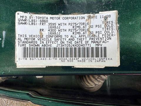 Aukcja sprzedaży 1999 Toyota Land Cruiser, vin: JT3HT05J4X0040771, numer aukcji: 53143866