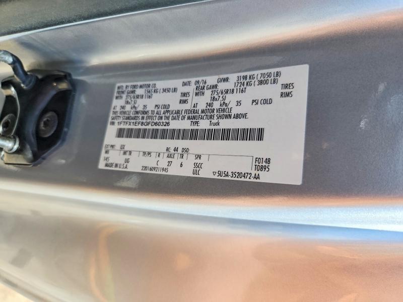 Aukcja sprzedaży 2016 Ford F150, vin: 1FTFX1EF8GFD60326, numer aukcji: 53060076