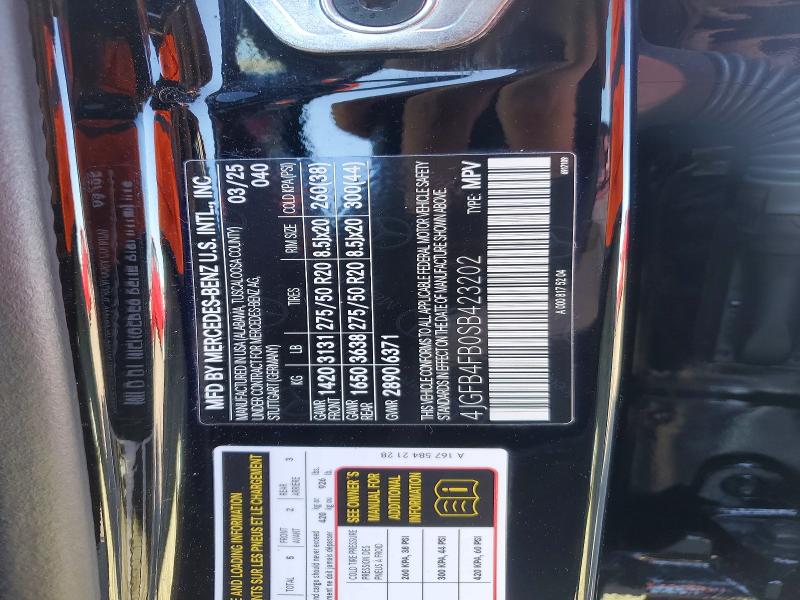 53269326 :رقم المزاد ، 4JGFB4FB0SB423202 vin ، 2025 Mercedes-benz Gle مزاد بيع