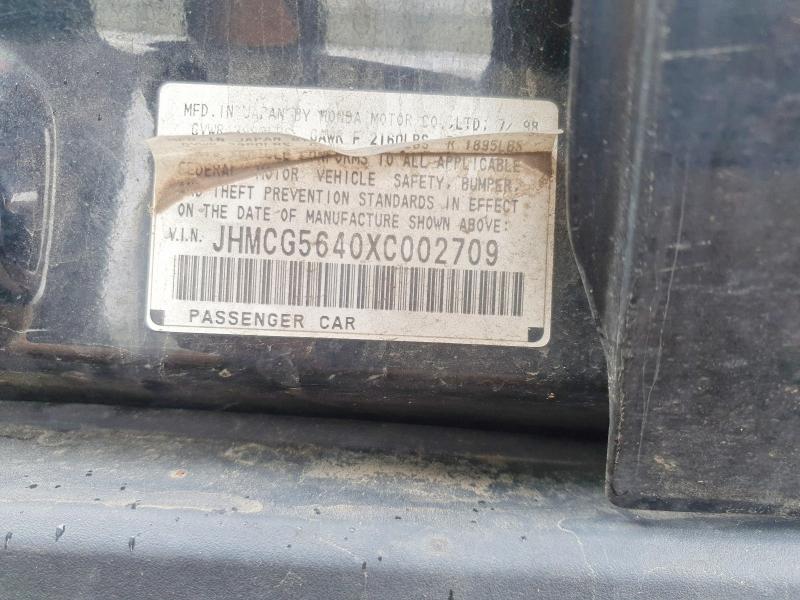 Aukcja sprzedaży 1999 Honda Accord, vin: JHMCG5640XC002709, numer aukcji: 54982576