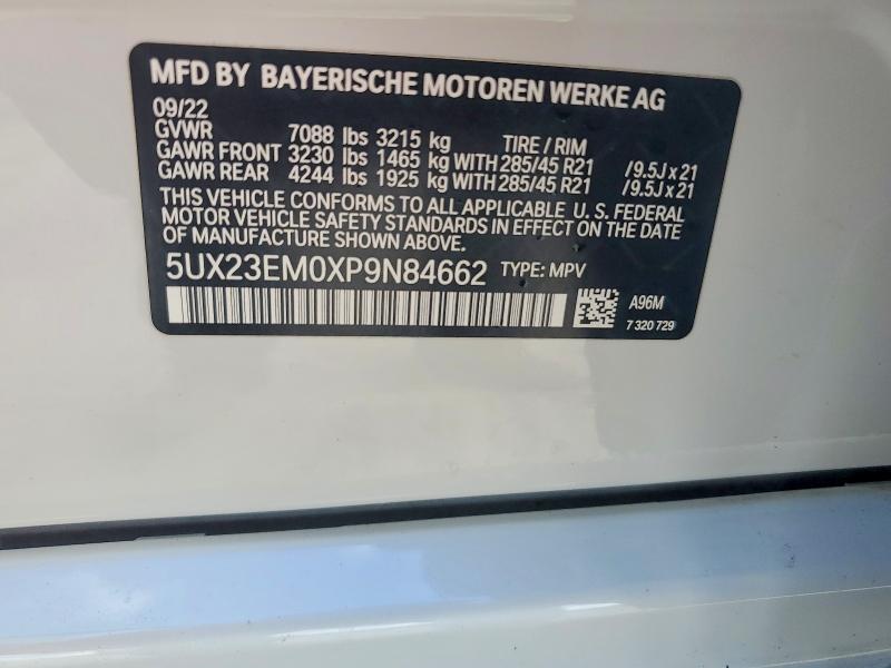 Aukcja sprzedaży 2023 Bmw X7, vin: 5UX23EM0XP9N84662, numer aukcji: 54205186