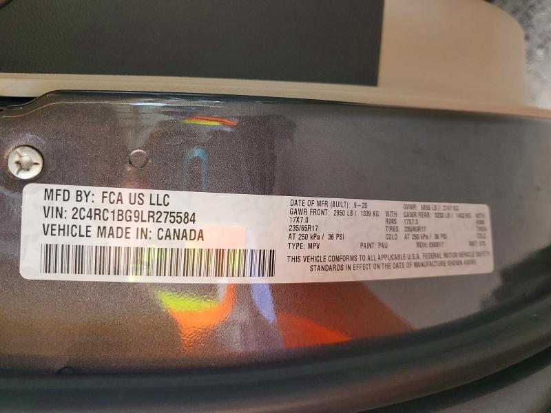 53332406 :رقم المزاد ، 2C4RC1BG9LR275584 vin ، 2020 Chrysler Pacifica مزاد بيع