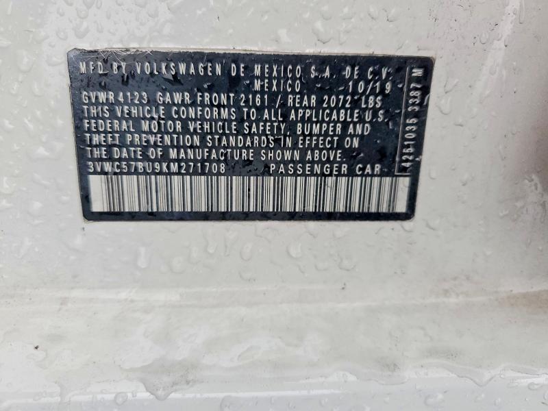 Aukcja sprzedaży 2019 Volkswagen Jetta, vin: 3VWC57BU9KM271708, numer aukcji: 53220536