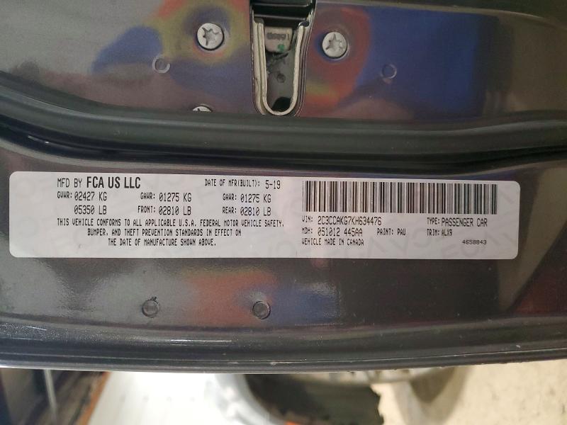 Продаж на аукціоні авто 2019 Chrysler 300, vin: 2C3CCAKG7KH634476, номер лоту: 53257086