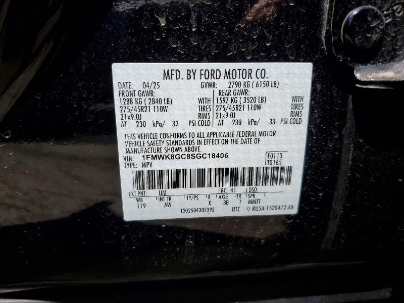 Продажа на аукционе авто 2025 Ford Explorer, vin: 1FMWK8GC8SGC18406, номер лота: 55030316