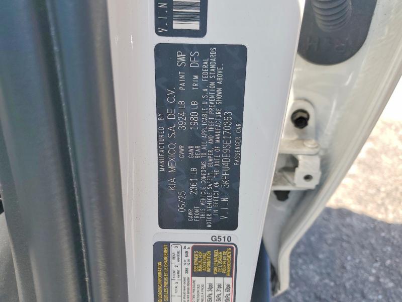 2025 Kia K4 მანქანა იყიდება აუქციონზე, vin: 3KPFU4DE9SE170363, აუქციონის ნომერი: 54313696