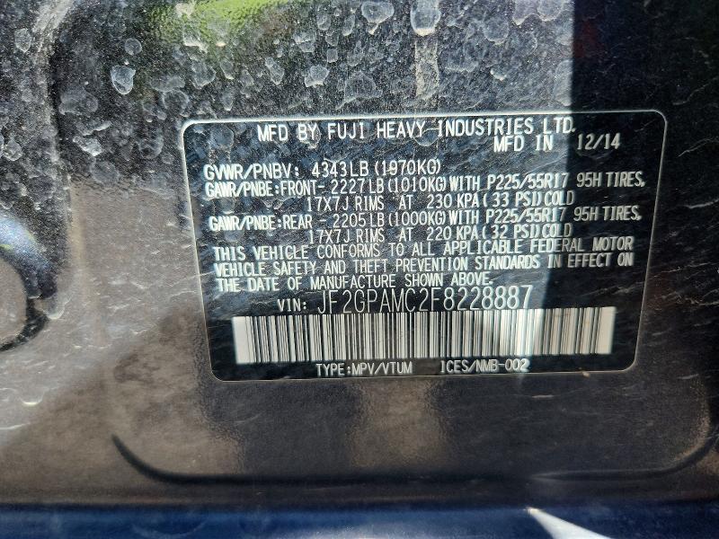 Продажа на аукционе авто 2015 Subaru Xv Crosstrek, vin: JF2GPAMC2F8228887, номер лота: 52954826