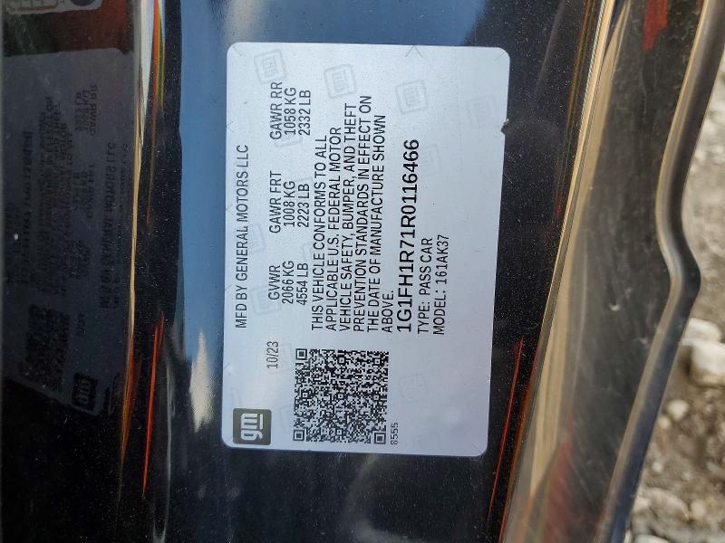 Продажа на аукционе авто 2024 Chevrolet Camaro, vin: 1G1FH1R71R0116466, номер лота: 52901846