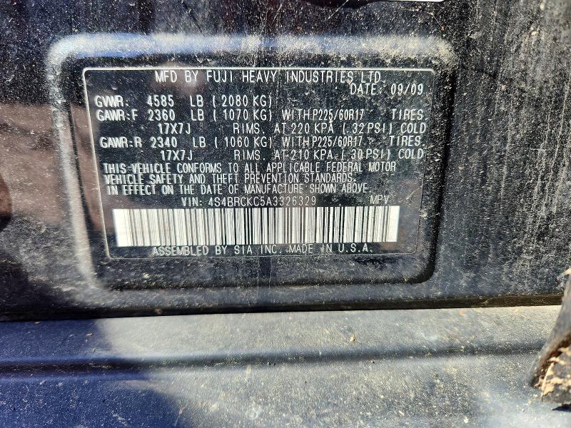 Aukcja sprzedaży 2010 Subaru Outback, vin: 4S4BRCKC5A3326329, numer aukcji: 55244156