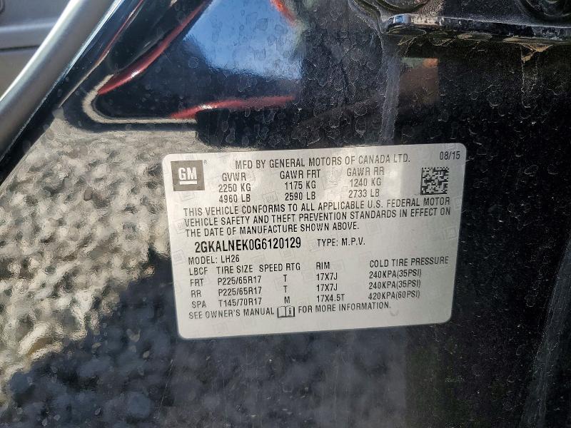 Продажа на аукционе авто 2016 Gmc Terrain, vin: 2GKALNEK0G6120129, номер лота: 52401326