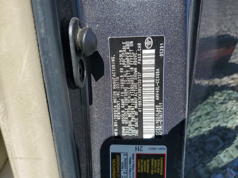Продажа на аукционе авто 2011 Toyota Camry, vin: 4T1BB3EK9BU130137, номер лота: 53288036