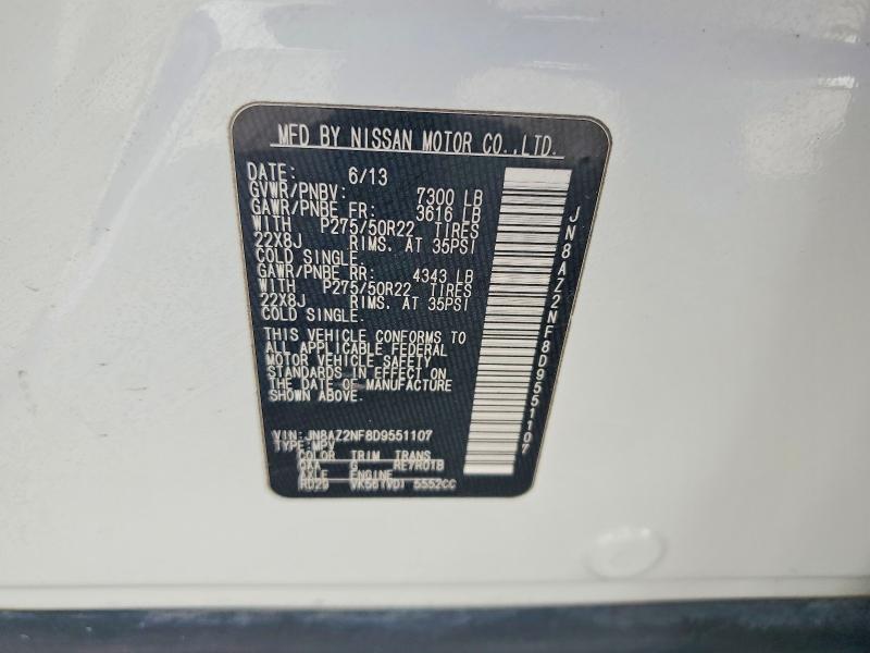Продаж на аукціоні авто 2013 Infiniti Qx56, vin: JN8AZ2NF8D9551107, номер лоту: 54733686