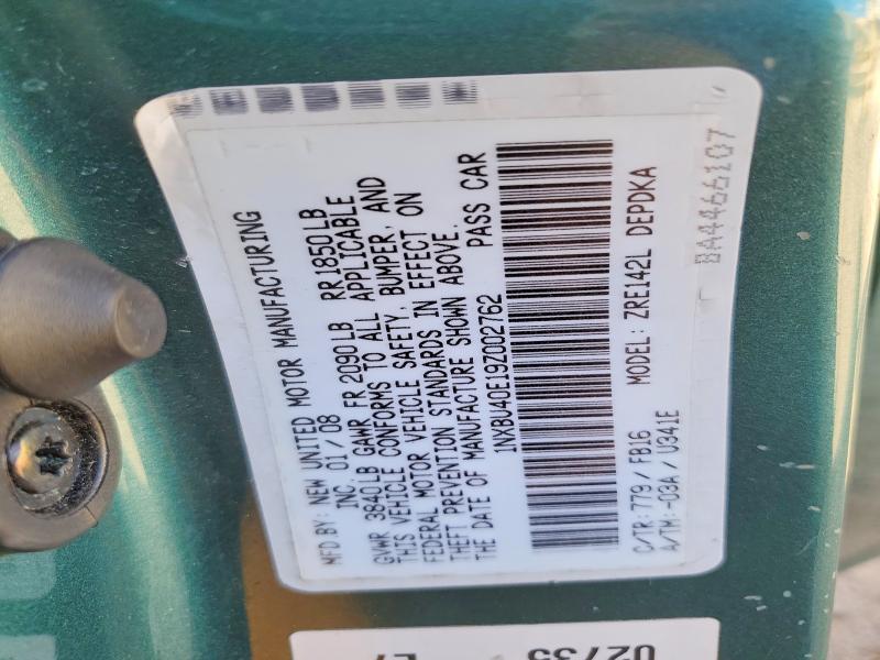 Продаж на аукціоні авто 2009 Toyota Corolla, vin: 1NXBU40E19Z002762, номер лоту: 54883076