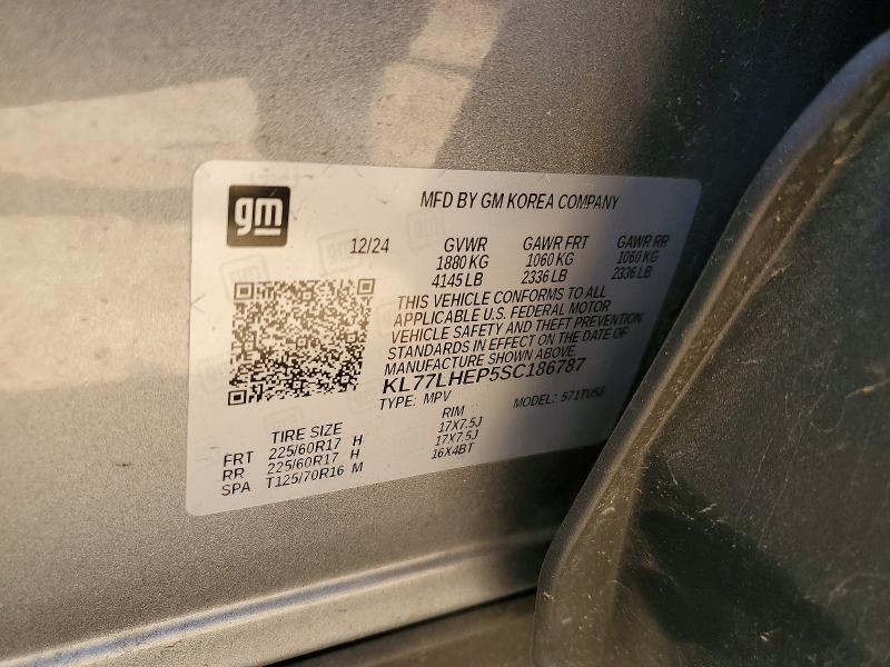 53373116 :رقم المزاد ، KL77LHEP5SC186787 vin ، 2025 Chevrolet Trax مزاد بيع