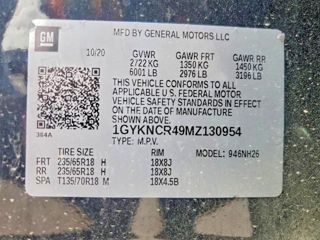 Продаж на аукціоні авто 2021 Cadillac Xt5, vin: 1GYKNCR49MZ130954, номер лоту: 54796916