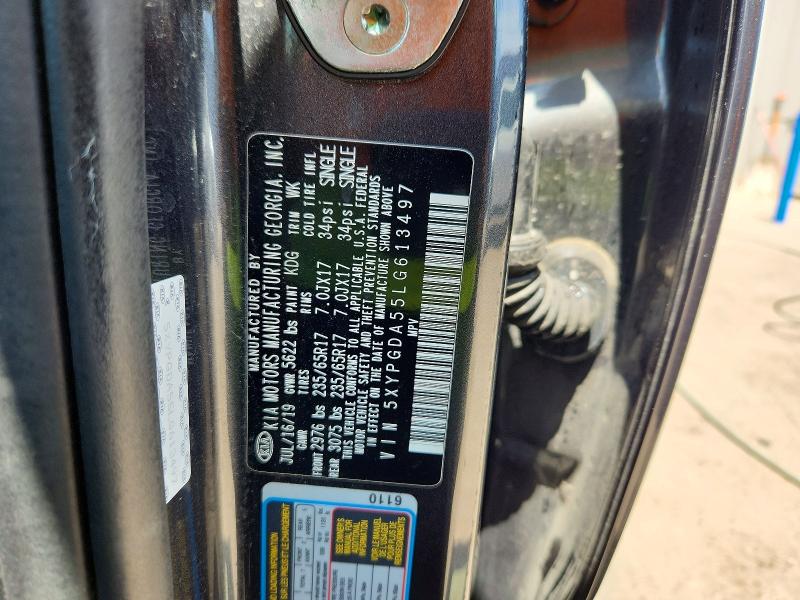 Aukcja sprzedaży 2020 Kia Sorento, vin: 5XYPGDA55LG613497, numer aukcji: 54830426