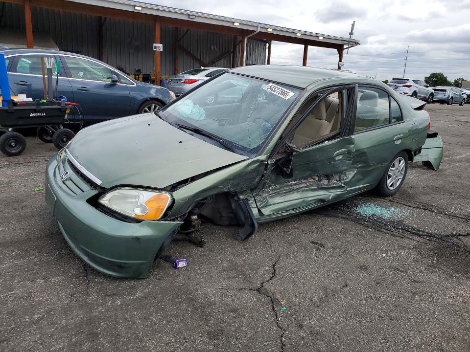 2003 Honda Civic მანქანა იყიდება აუქციონზე, vin: 2HGES16563H527714, აუქციონის ნომერი: 54527566