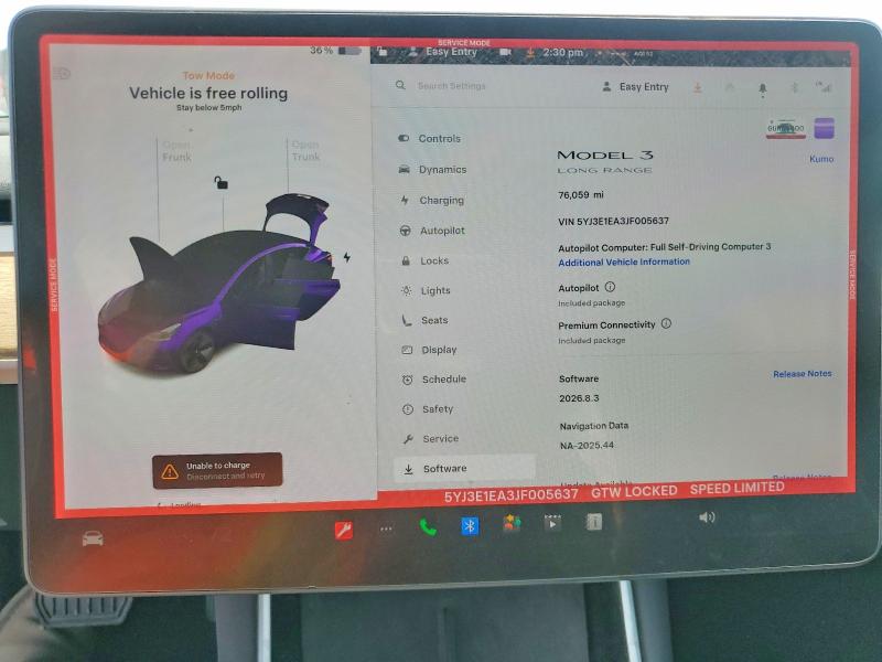 Aukcja sprzedaży 2018 Tesla Model 3, vin: 5YJ3E1EA3JF005637, numer aukcji: 51886456