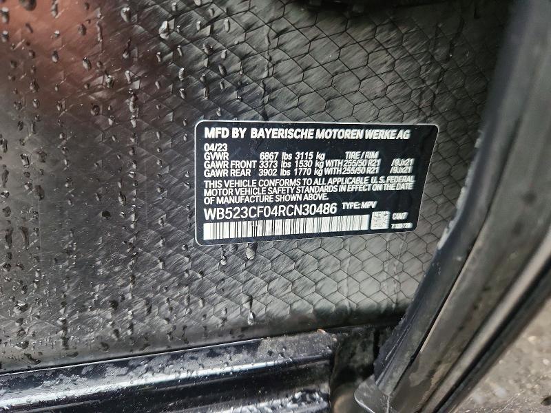 54182046 :رقم المزاد ، WB523CF04RCN30486 vin ، 2024 Bmw Ix مزاد بيع