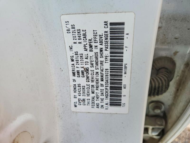 Продажа на аукционе авто 2016 Honda Accord, vin: 1HGCR3F92GA006026, номер лота: 51147836