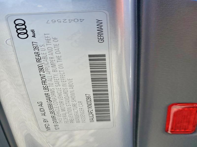 Продажа на аукционе авто 2019 Audi A6, vin: WAUL2AF21KN032867, номер лота: 51354966
