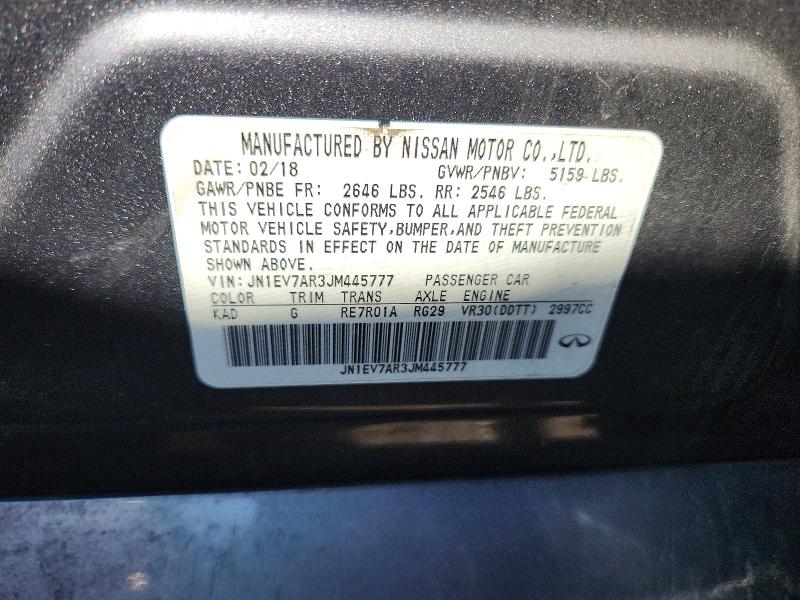 Aukcja sprzedaży 2018 Infiniti Q50, vin: JN1EV7AR3JM445777, numer aukcji: 53923066
