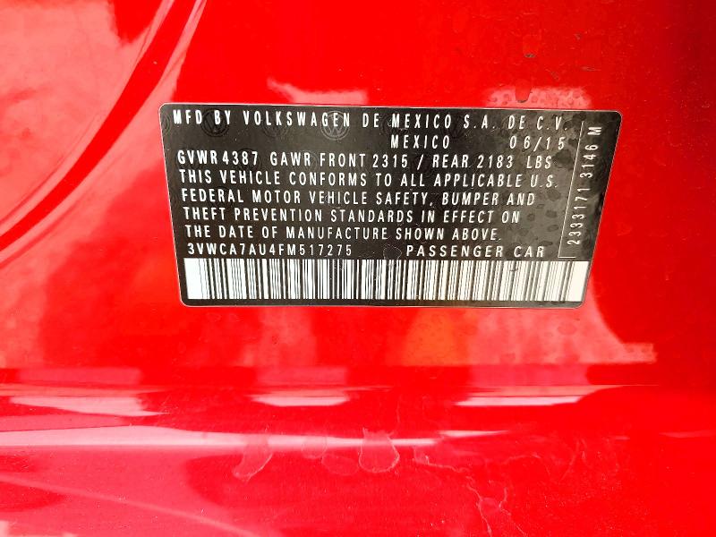 Aukcja sprzedaży 2015 Volkswagen Golf Sportwagen, vin: 3VWCA7AU4FM517275, numer aukcji: 52349086