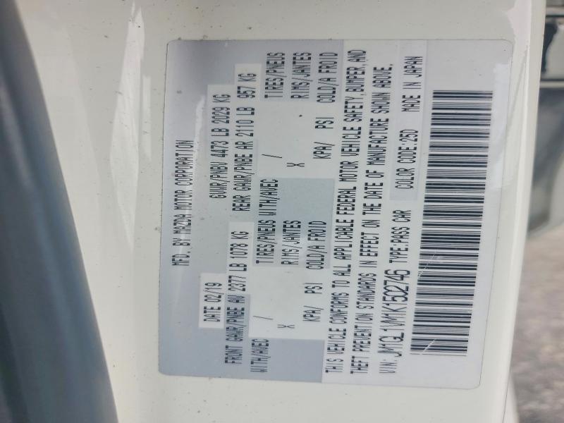 Aukcja sprzedaży 2019 Mazda 6, vin: JM1GL1VM1K1502746, numer aukcji: 52658756