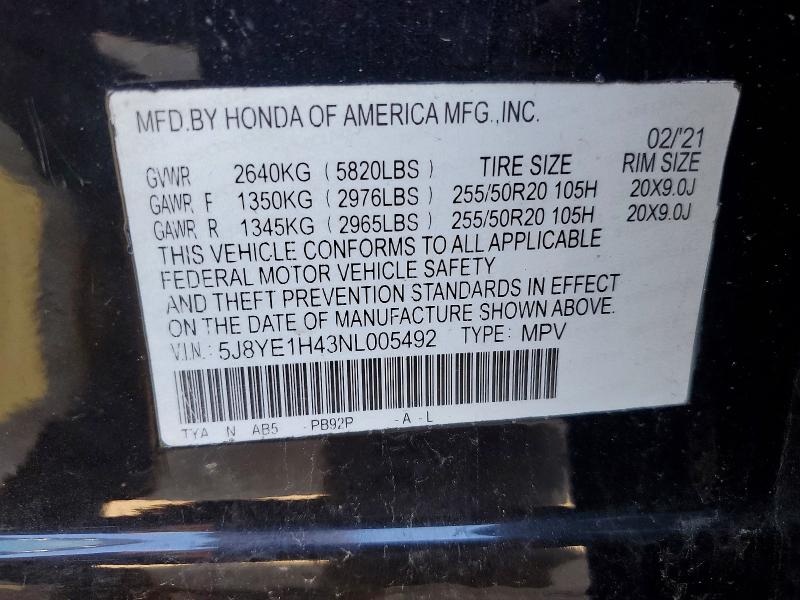 Продаж на аукціоні авто 2022 Acura Mdx, vin: 5J8YE1H43NL005492, номер лоту: 53042416