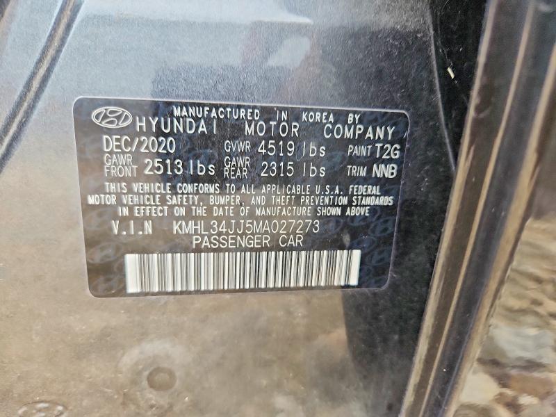 54220236 :رقم المزاد ، KMHL34JJ5MA027273 vin ، 2021 Hyundai Sonata Hybrid مزاد بيع