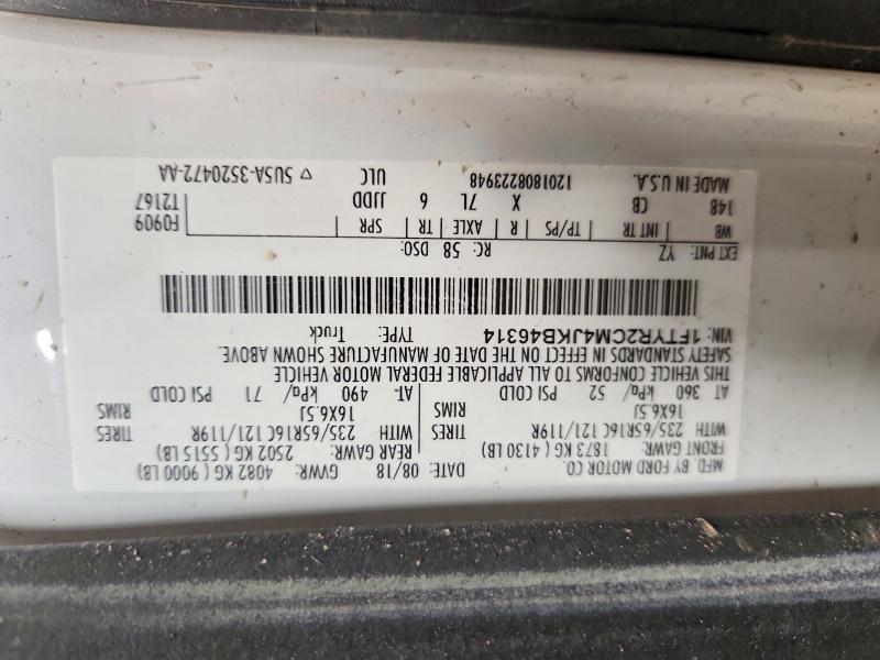 52574476 :رقم المزاد ، 1FTYR2CM4JKB46314 vin ، 2018 Ford Transit مزاد بيع