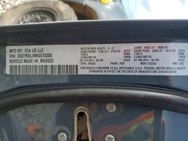 Продаж на аукціоні авто 2021 Ram 2500, vin: 3C6TR5EJ9MG575255, номер лоту: 51821436