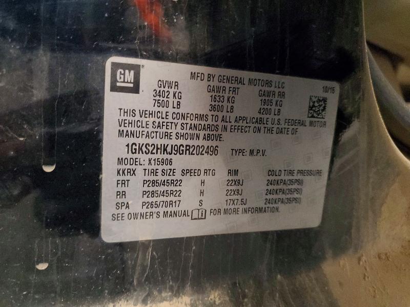 Продаж на аукціоні авто 2016 Gmc Yukon Xl, vin: 1GKS2HKJ9GR202496, номер лоту: 51837326