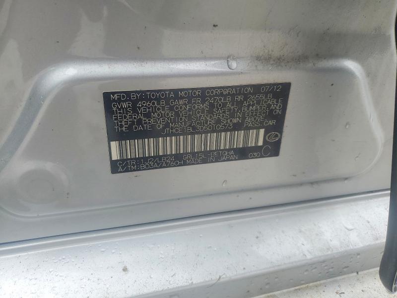 Aukcja sprzedaży 2013 Lexus Gs, vin: JTHCE1BL3D5010573, numer aukcji: 54543136