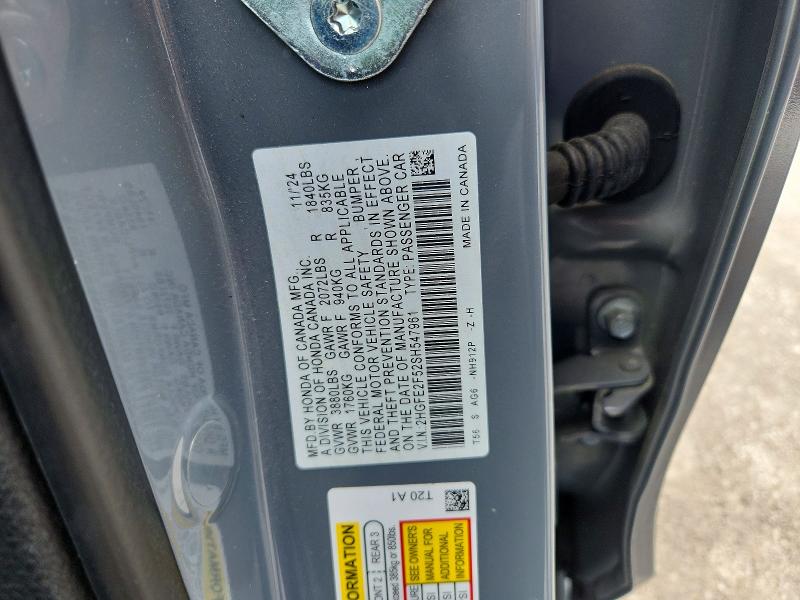 Продажа на аукционе авто 2025 Honda Civic, vin: 2HGFE2F52SH547961, номер лота: 53194156