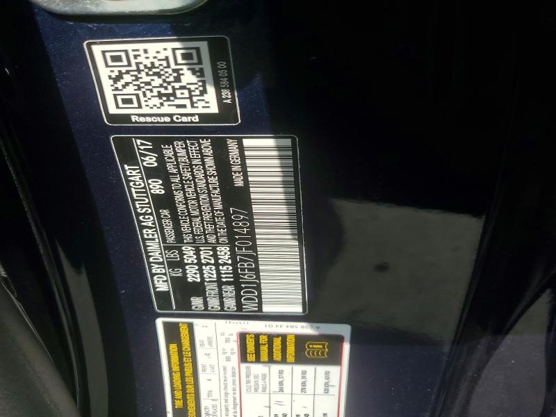 Aukcja sprzedaży 2018 Mercedes-benz E, vin: WDD1J6FB7JF014897, numer aukcji: 53063556