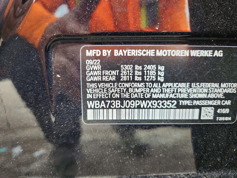 Продаж на аукціоні авто 2023 Bmw 540, vin: WBA73BJ09PWX93352, номер лоту: 54875526