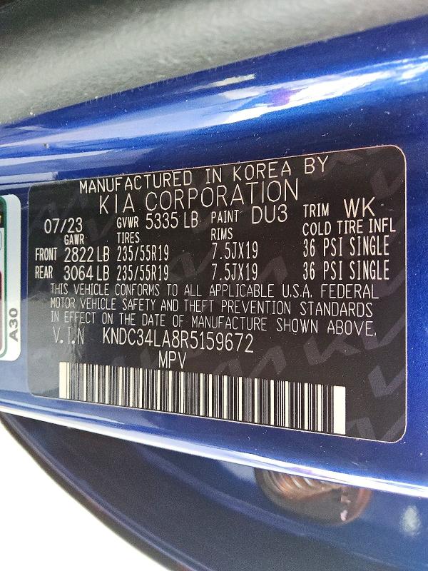 Aukcja sprzedaży 2024 Kia Ev6, vin: KNDC34LA8R5159672, numer aukcji: 55334636