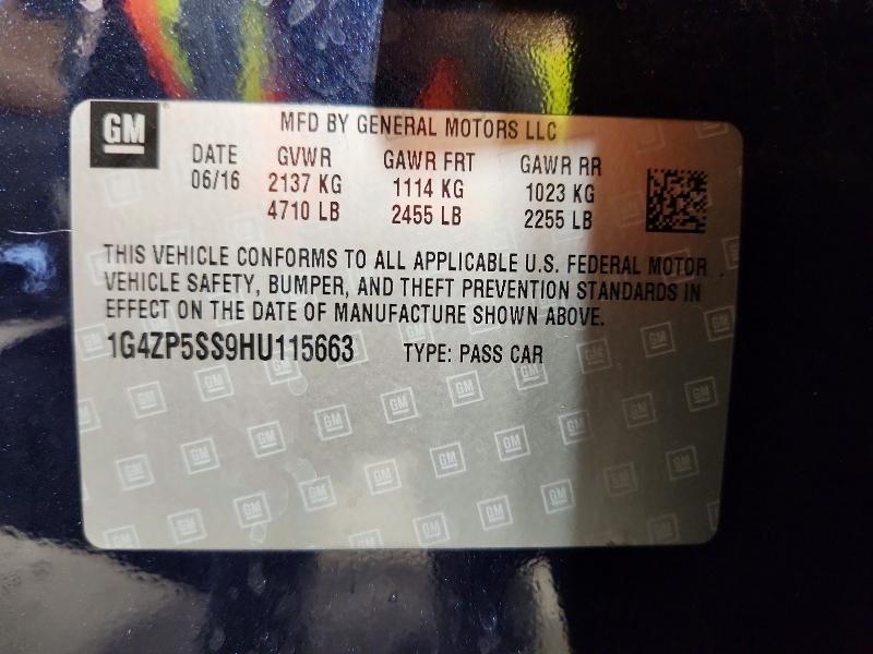 2017 Buick Lacrosse მანქანა იყიდება აუქციონზე, vin: 1G4ZP5SS9HU115663, აუქციონის ნომერი: 52841976