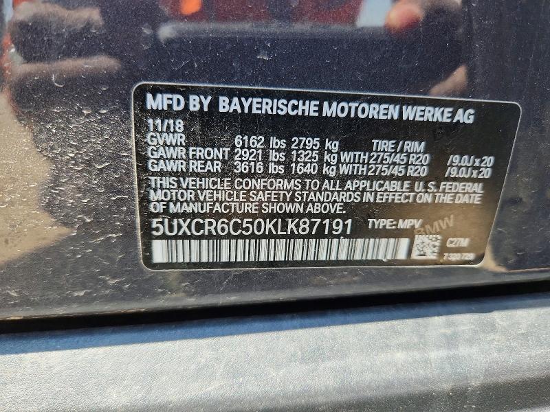 Продаж на аукціоні авто 2019 Bmw X5, vin: 5UXCR6C50KLK87191, номер лоту: 53749046