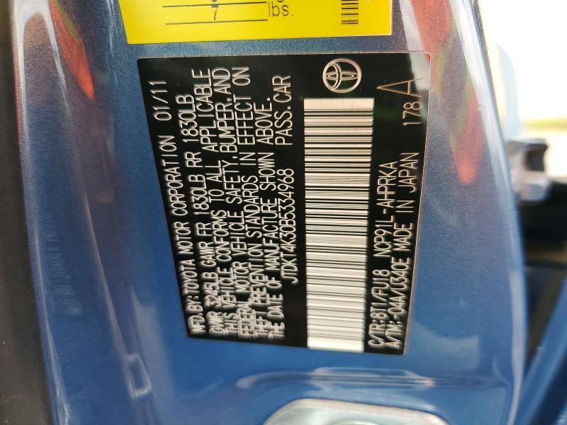Продаж на аукціоні авто 2011 Toyota Yaris, vin: JTDKT4K30B5334968, номер лоту: 55401726