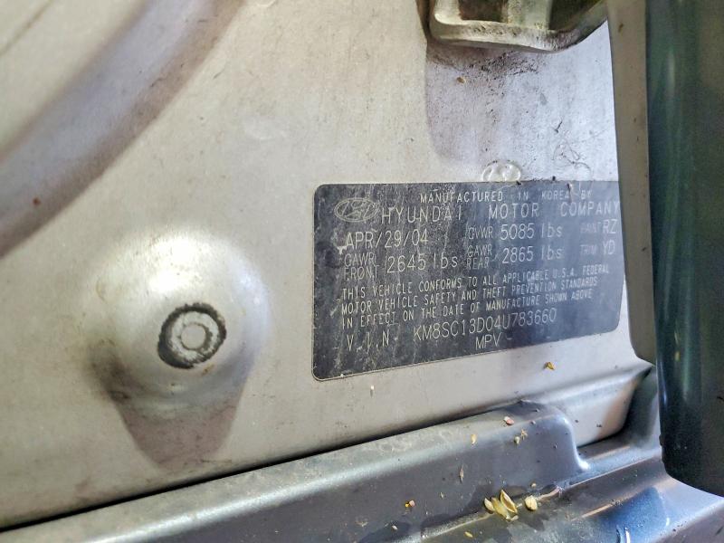 Продажа на аукционе авто 2004 Hyundai Santa Fe, vin: KM8SC13D04U783660, номер лота: 54885106