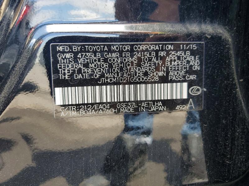 Продаж на аукціоні авто 2016 Lexus Is, vin: JTHCM1D21G5005528, номер лоту: 52727806